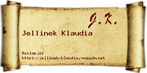 Jellinek Klaudia névjegykártya