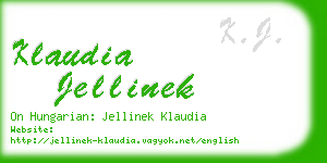 klaudia jellinek business card